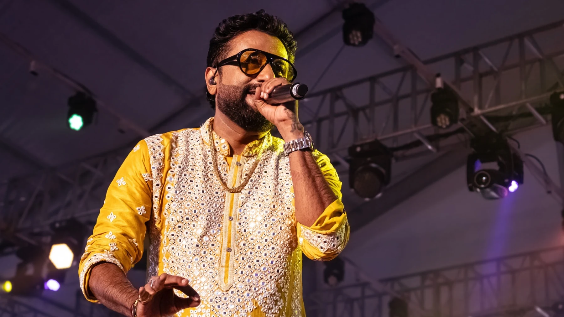 Live event stage with Manish Joshi